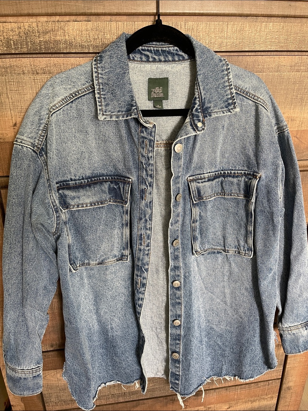 | Wild fable | Light Wash Denim Shirt Jacket